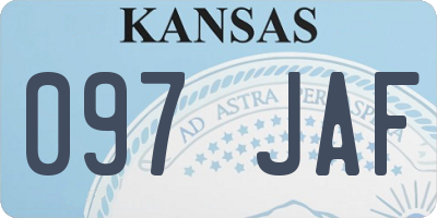 KS license plate 097JAF