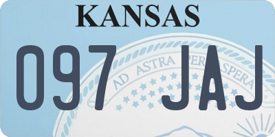 KS license plate 097JAJ