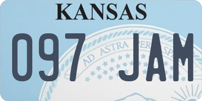 KS license plate 097JAM