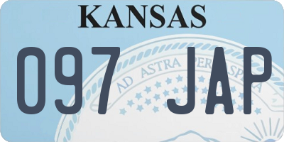 KS license plate 097JAP