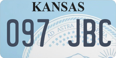 KS license plate 097JBC