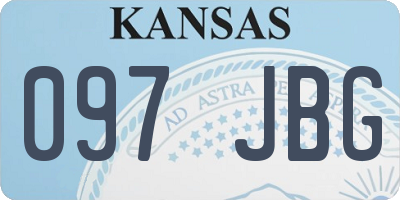 KS license plate 097JBG