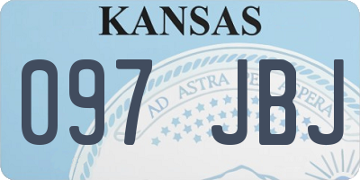 KS license plate 097JBJ