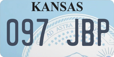 KS license plate 097JBP