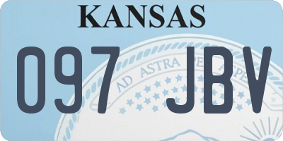 KS license plate 097JBV