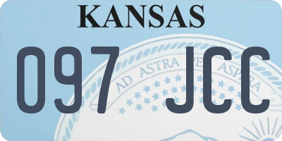 KS license plate 097JCC