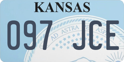 KS license plate 097JCE