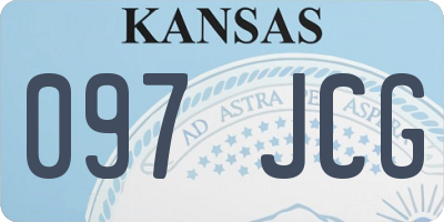 KS license plate 097JCG