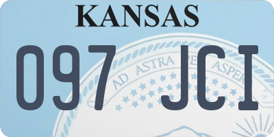 KS license plate 097JCI