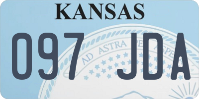 KS license plate 097JDA