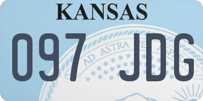 KS license plate 097JDG