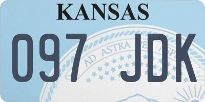 KS license plate 097JDK