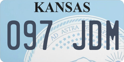 KS license plate 097JDM