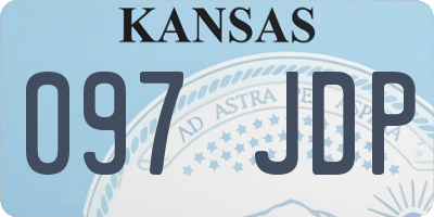 KS license plate 097JDP