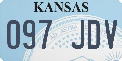 KS license plate 097JDV