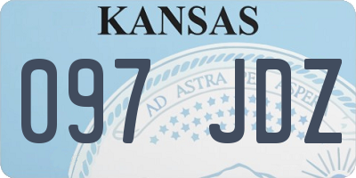 KS license plate 097JDZ