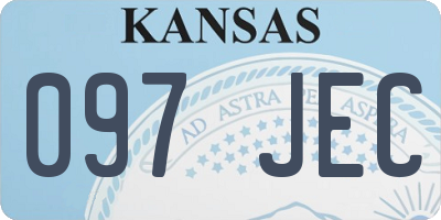 KS license plate 097JEC