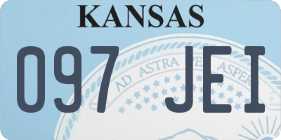 KS license plate 097JEI