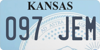 KS license plate 097JEM