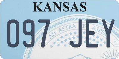 KS license plate 097JEY