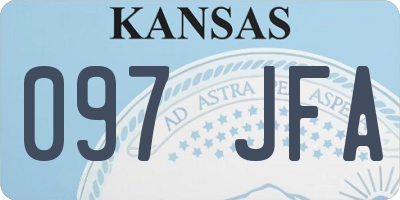 KS license plate 097JFA
