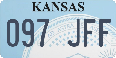 KS license plate 097JFF