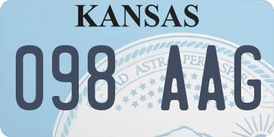 KS license plate 098AAG