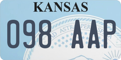 KS license plate 098AAP