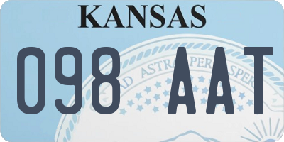 KS license plate 098AAT