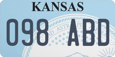 KS license plate 098ABD