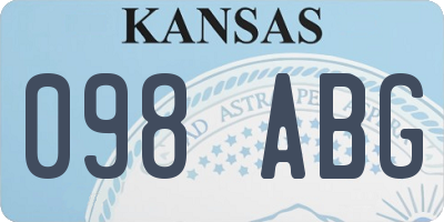 KS license plate 098ABG