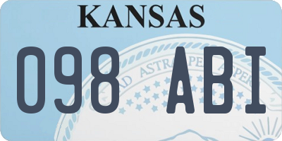 KS license plate 098ABI