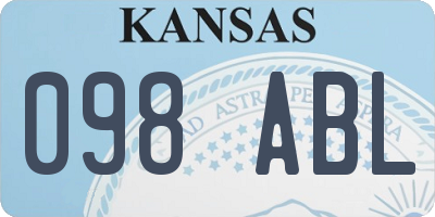 KS license plate 098ABL