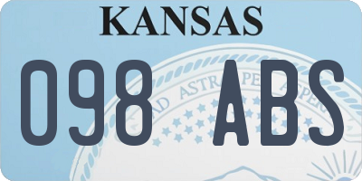 KS license plate 098ABS