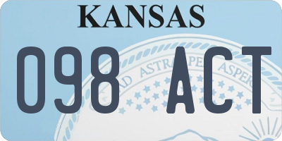 KS license plate 098ACT