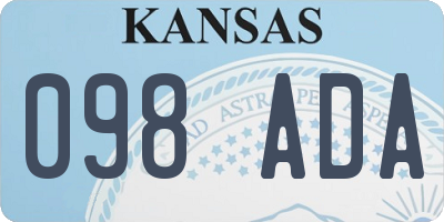 KS license plate 098ADA