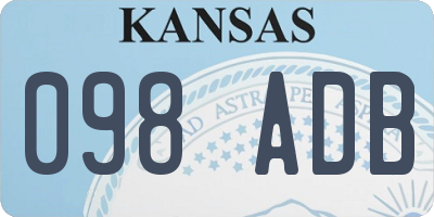 KS license plate 098ADB