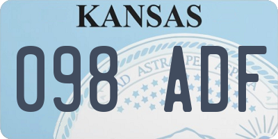 KS license plate 098ADF