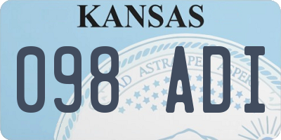 KS license plate 098ADI