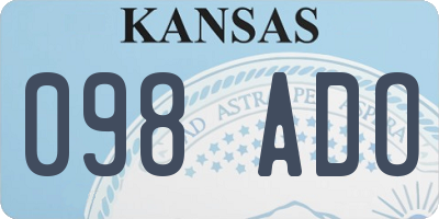 KS license plate 098ADO