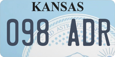 KS license plate 098ADR