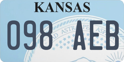 KS license plate 098AEB