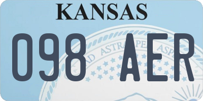 KS license plate 098AER