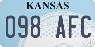 KS license plate 098AFC