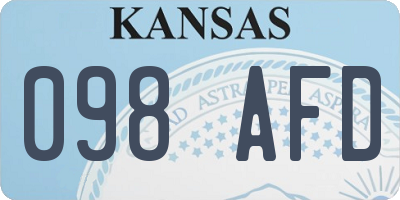 KS license plate 098AFD