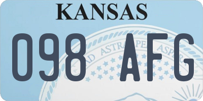 KS license plate 098AFG