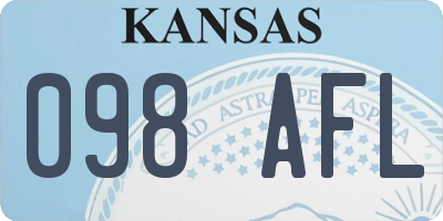 KS license plate 098AFL
