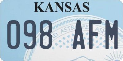 KS license plate 098AFM