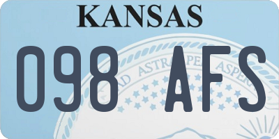 KS license plate 098AFS