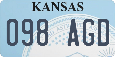 KS license plate 098AGD